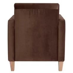 Wohnen Samtvelours Stoffsessel in Braun - Enroya