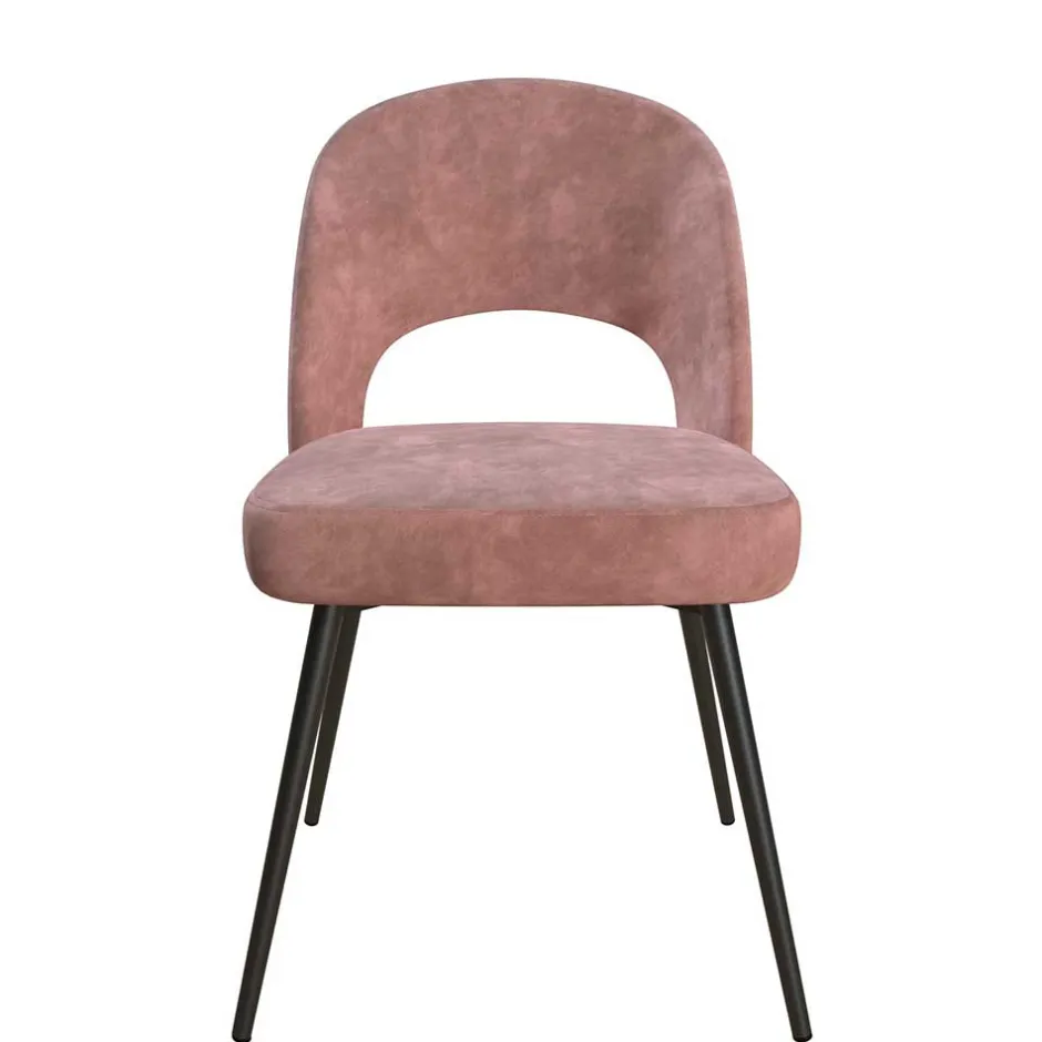 Samtvelours Stuhl in Altrosa - Landhuis^Wohnen Outlet
