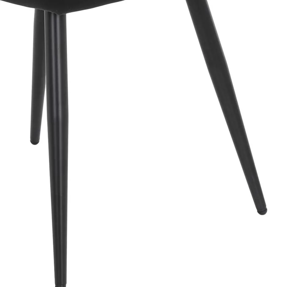 Samtvelours Tischsessel in Schwarz - Laromain (2er Set)^Wohnen Clearance