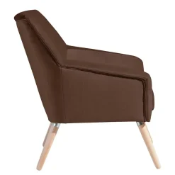 Wohnen Samtvelours Wohnzimmersessel in Braun - Botein