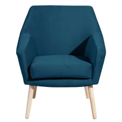 Samtvelours-Sessel in Petrol Blau - Bakra^Wohnen Sale