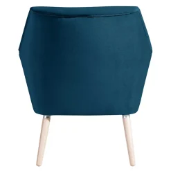 Samtvelours-Sessel in Petrol Blau - Bakra^Wohnen Sale