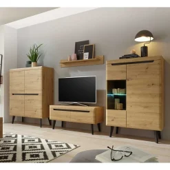 Scandi Anbauwand fürs Wohnzimmer - Olcian (vierteilig)^Wohnen Hot