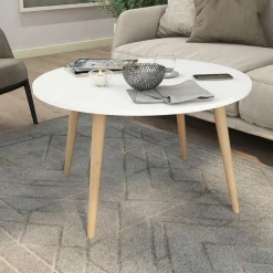 Scandi Chic Couchtisch mit runder Tischplatte - Jeano^Wohnen Hot