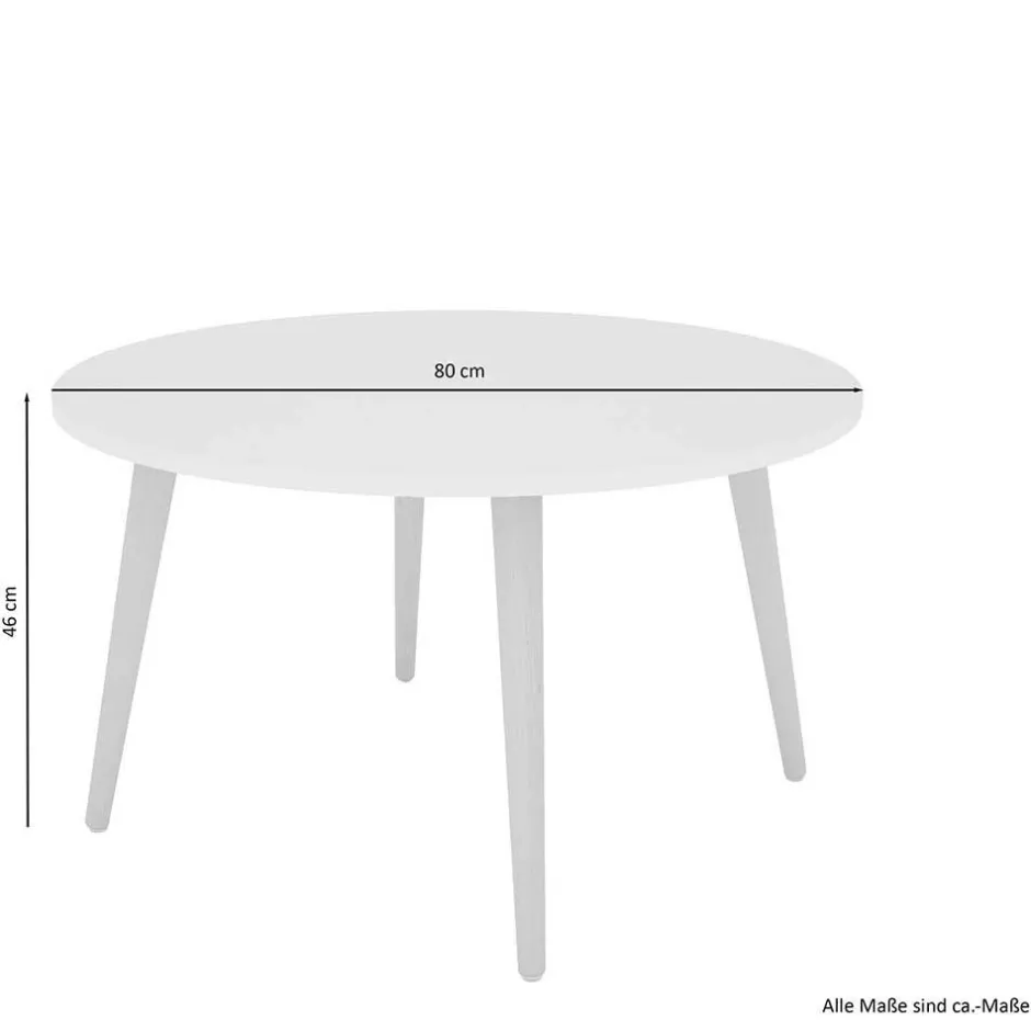 Scandi Chic Couchtisch mit runder Tischplatte - Jeano^Wohnen Hot