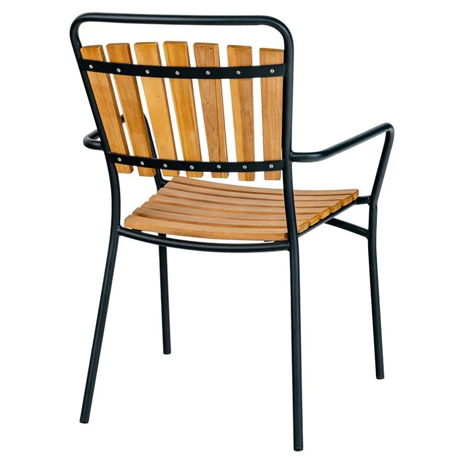 Scandi Chic Gartenstühle aus Teak Holz - Farmer (4er Set)^Wohnen Clearance