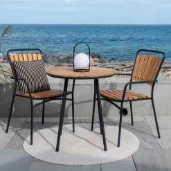 Scandi Chic Gartenstühle aus Teak Holz - Farmer (4er Set)^Wohnen Clearance