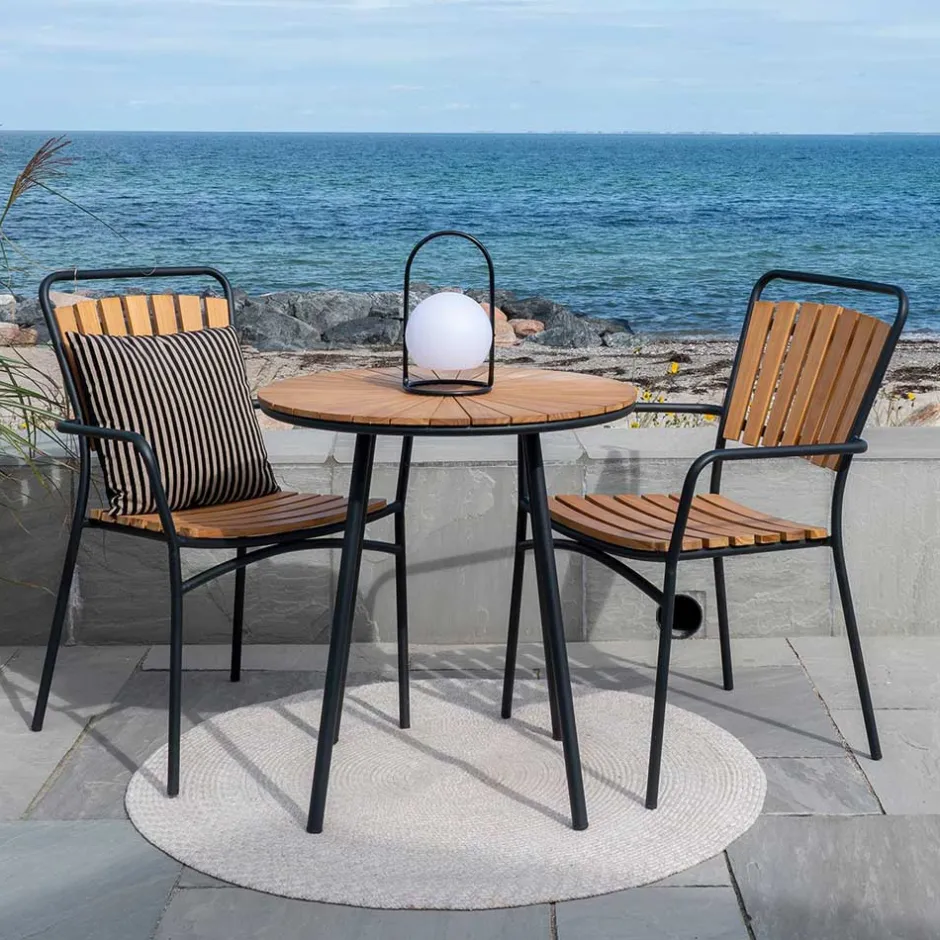 Scandi Chic Gartenstühle aus Teak Holz - Farmer (4er Set)^Wohnen Clearance