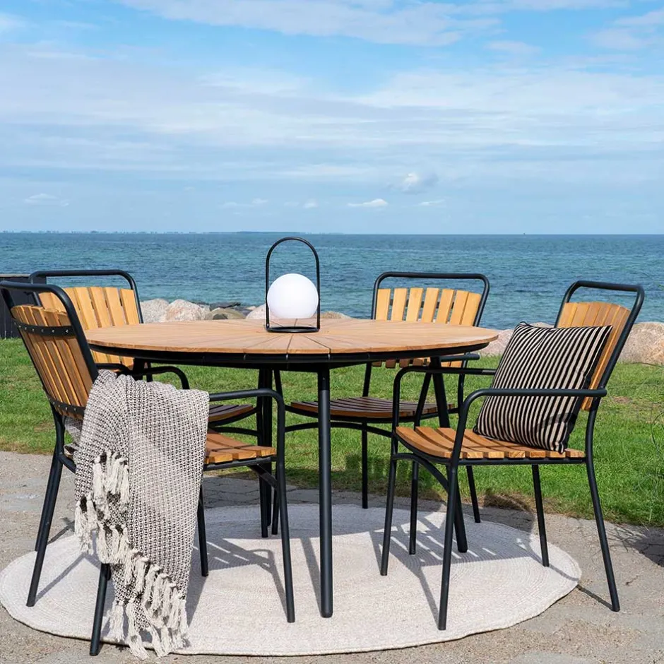 Scandi Chic Gartenstühle aus Teak Holz - Farmer (4er Set)^Wohnen Clearance