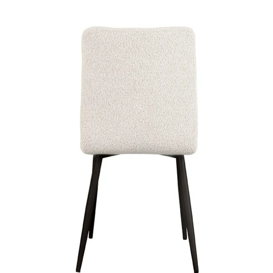 Wohnen Scandi Chic Polsterstuhl in Champagner Boucle - Acapelca