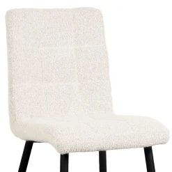 Wohnen Scandi Chic Polsterstuhl in Champagner Boucle - Acapelca