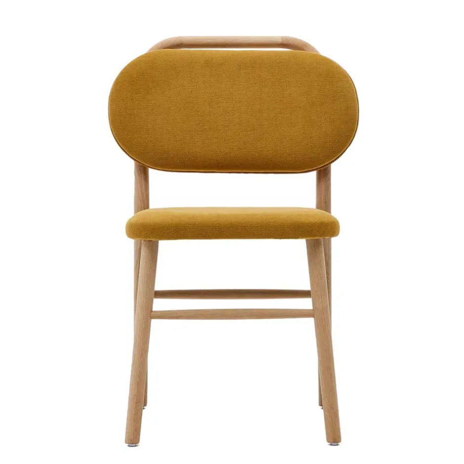 Wohnen Scandi Chic Stühle in Gelb Chenille - Quinn (2er Set)