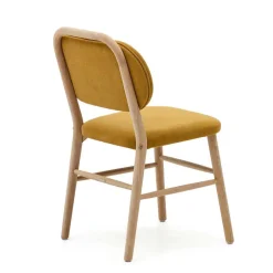 Wohnen Scandi Chic Stühle in Gelb Chenille - Quinn (2er Set)