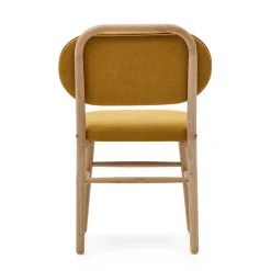 Wohnen Scandi Chic Stühle in Gelb Chenille - Quinn (2er Set)