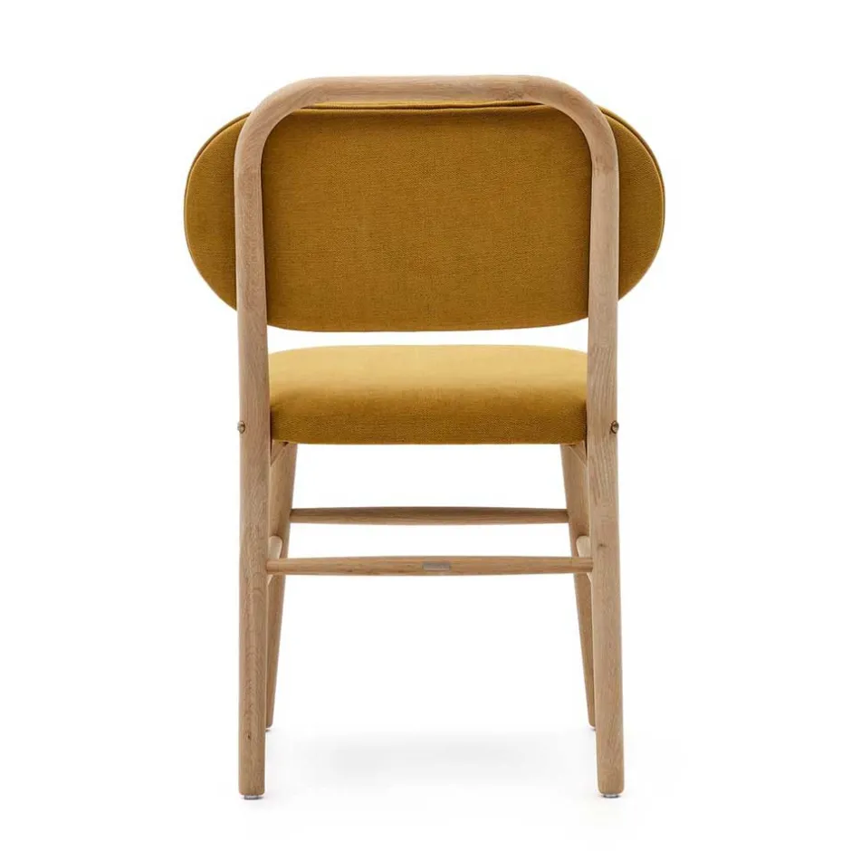 Wohnen Scandi Chic Stühle in Gelb Chenille - Quinn (2er Set)