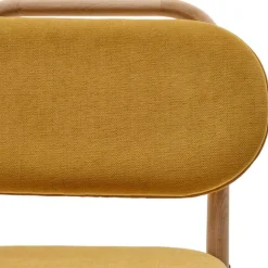 Wohnen Scandi Chic Stühle in Gelb Chenille - Quinn (2er Set)