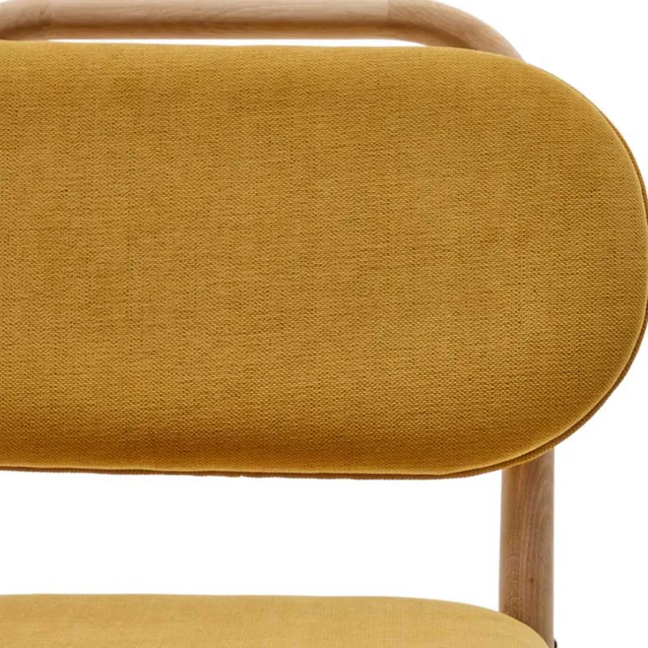 Wohnen Scandi Chic Stühle in Gelb Chenille - Quinn (2er Set)