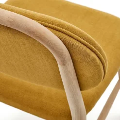 Wohnen Scandi Chic Stühle in Gelb Chenille - Quinn (2er Set)