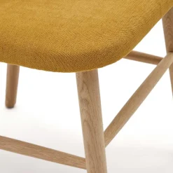 Wohnen Scandi Chic Stühle in Gelb Chenille - Quinn (2er Set)