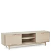 Wohnen Scandi Chic TV Lowboard in Eiche Weiß - Rosanna