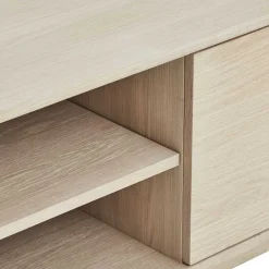 Wohnen Scandi Chic TV Lowboard in Eiche Weiß - Rosanna