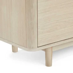 Wohnen Scandi Chic TV Lowboard in Eiche Weiß - Rosanna