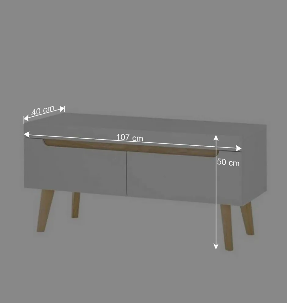 Scandi Chic TV Wohnwand Möbel - Ginko (vierteilig)^Wohnen