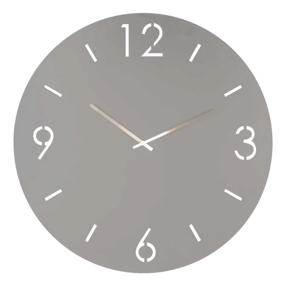 Wohnen Scandi Chic Wanduhr in Taupe - New York