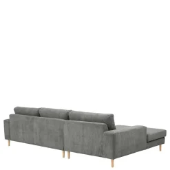 Scandi Ecksofa in Anthrazit mit Buche - Lidio^Wohnen New