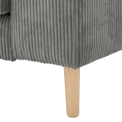 Scandi Ecksofa in Anthrazit mit Buche - Lidio^Wohnen New