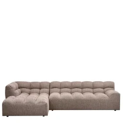 Wohnen Scandi Ecksofa in Hellbraun meliert - Niklai