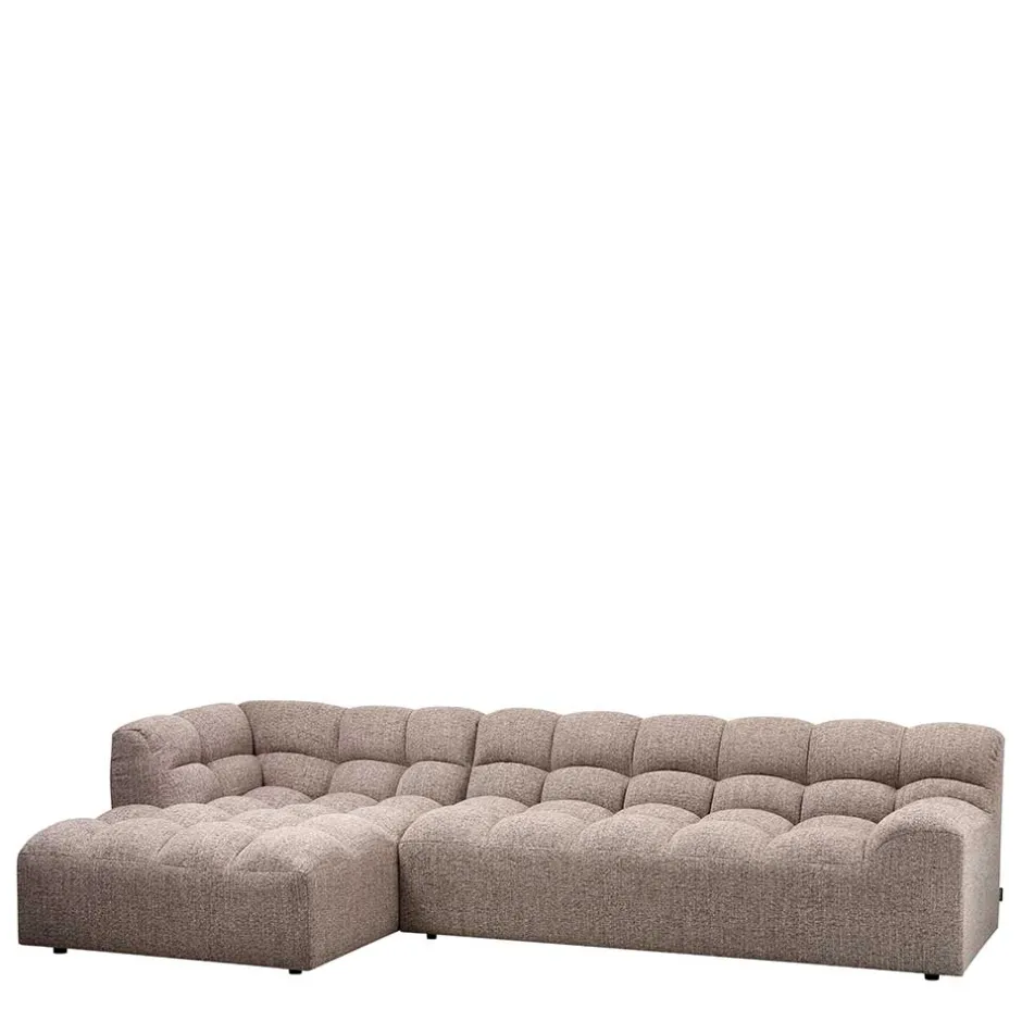 Wohnen Scandi Ecksofa in Hellbraun meliert - Niklai