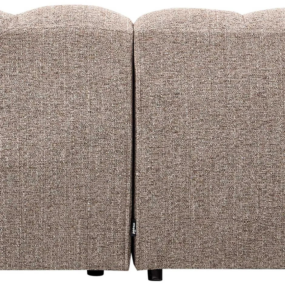 Wohnen Scandi Ecksofa in Hellbraun meliert - Niklai