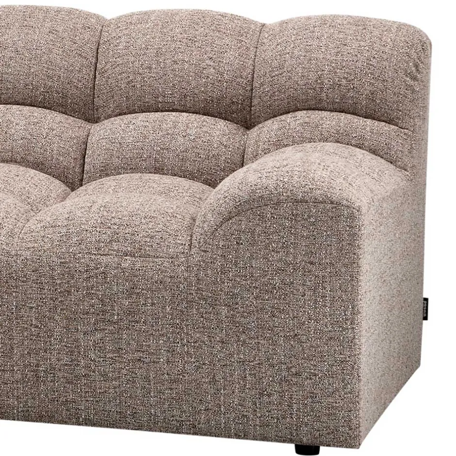 Wohnen Scandi Ecksofa in Hellbraun meliert - Niklai