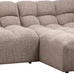 Wohnen Scandi Ecksofa in Hellbraun meliert - Niklai