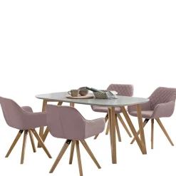 Scandi Essgruppe mit 4 Tischsesseln - Restania (fünfteilig)^Wohnen New