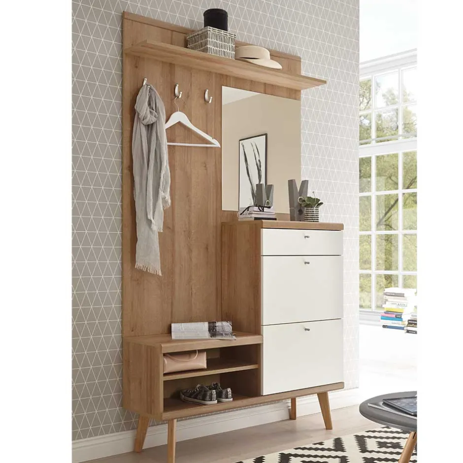 Scandi Kompaktgarderobe in 110x200x34 - Cablos^Wohnen Discount