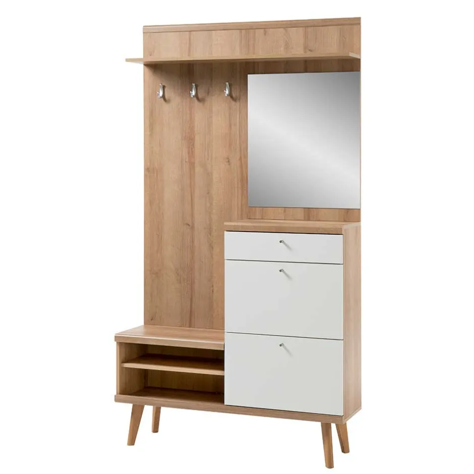 Scandi Kompaktgarderobe in 110x200x34 - Cablos^Wohnen Discount