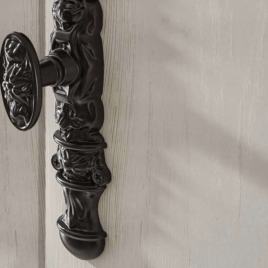 Wohnen Scandi Landhaus Highboard in Weiß Pinie Shabby Nedita 140 cm breit