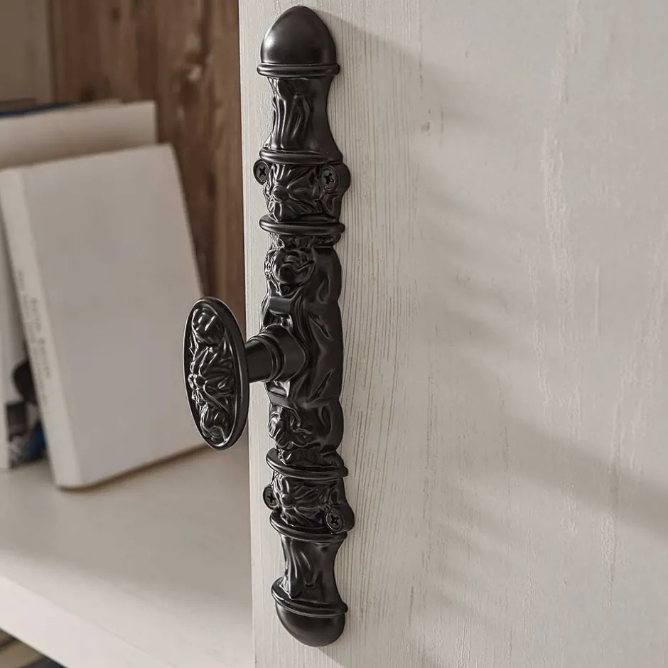 Wohnen Scandi Landhaus Wohnzimmermöbel Set Nedita in Weiß (vierteilig)