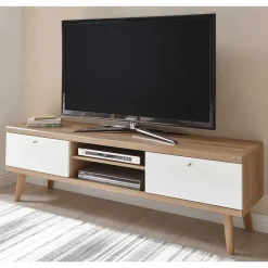 Wohnen Scandi TV Wohnwand Möbel Set - Cablos (dreiteilig)