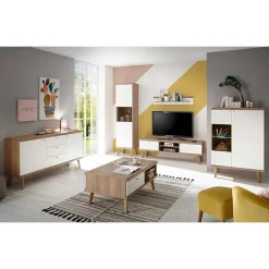 Scandi Wohnzimmer Einrichtung Set - Cablos I (sechsteilig)^Wohnen Outlet