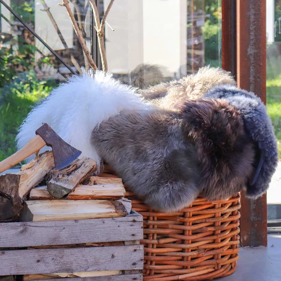 Wohnen Schaf Echtfell in Grau - Vericia