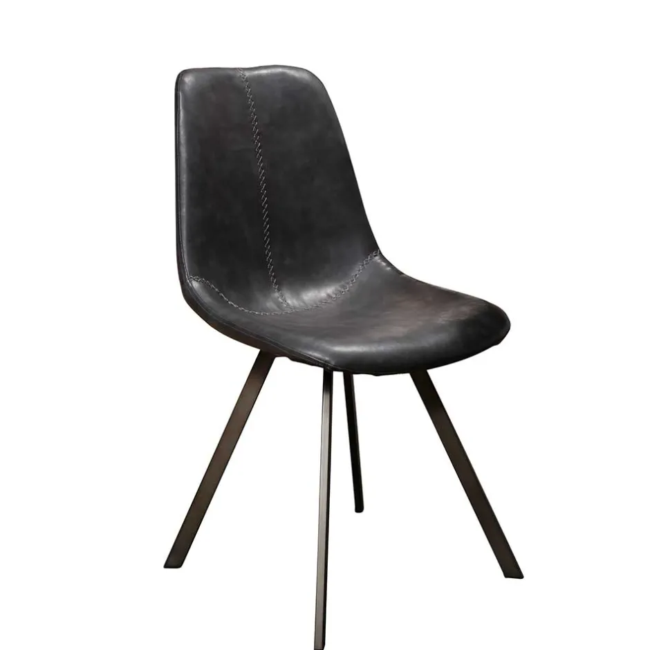 Wohnen Schalensitz Stühle in Schwarz - Carlotte (4er Set)