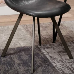 Wohnen Schalensitz Stühle in Schwarz - Carlotte (4er Set)