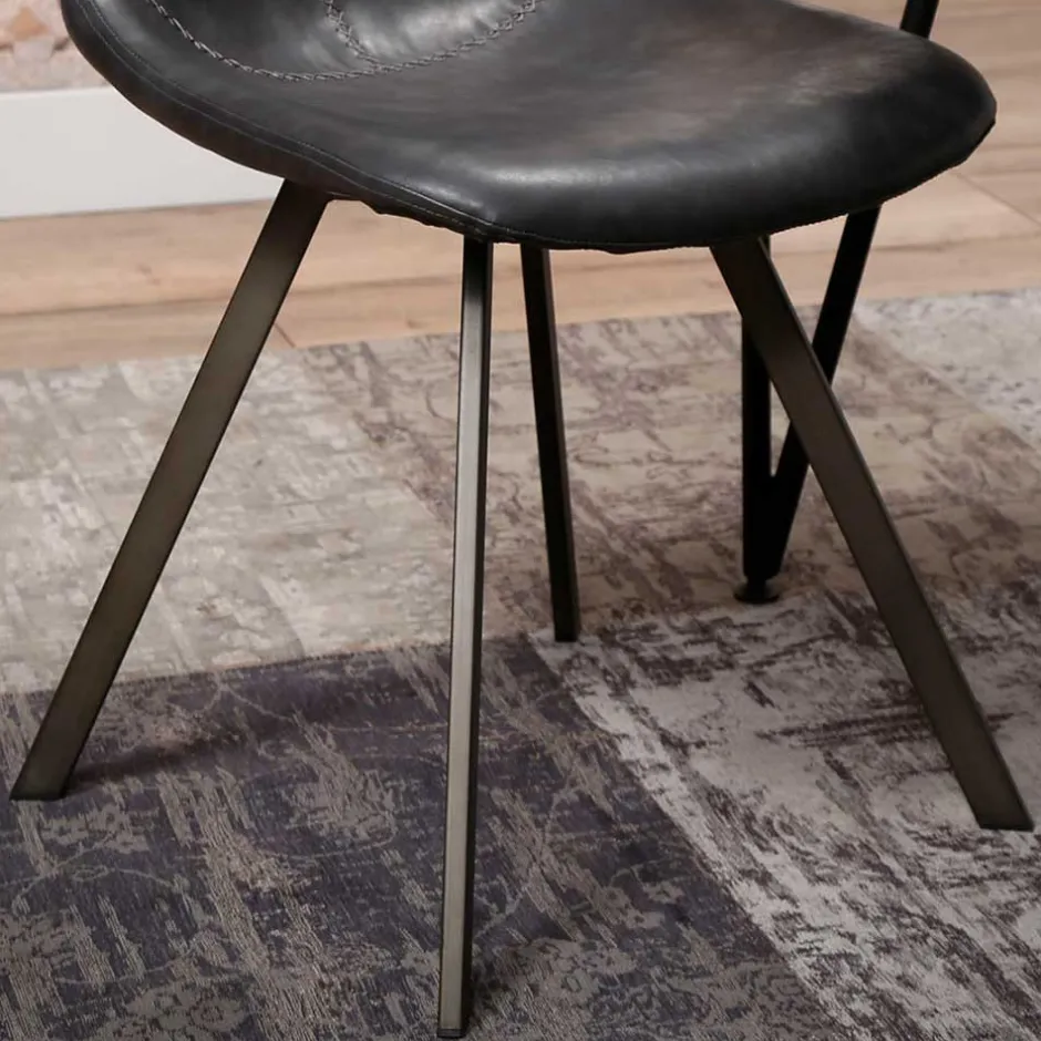 Wohnen Schalensitz Stühle in Schwarz - Carlotte (4er Set)