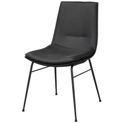 Wohnen Schalenstuhl in Schwarz - echtes Leder - Freedoms (2er Set)