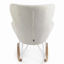 Wohnen Schaukelsessel in Weiß Lammfell Optik - Lysandro