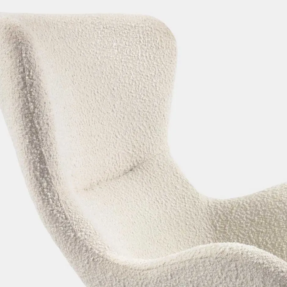 Wohnen Schaukelsessel in Weiß Lammfell Optik - Lysandro