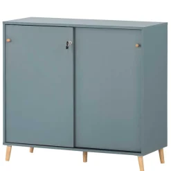 Wohnen Schiebetüren Büroschrank in Petrol - Baiamare